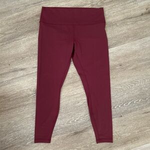 Lululemon Wunder Train High-Rise Tight 28" Color Red Merlot